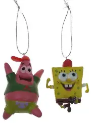 Spongebob Squarepants Ornaments Patrick Running Santa Hat Christmas Tree Gift