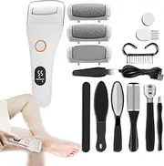 Electric Foot File, Electric Foot File Callus Remover, Rechargeable Heavy-Duty Cordless Portable Scraper Sander Grinder for Home Pedicure Manicure Salon Travel Bath