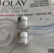 Olay Ultimate Niacinamide + Hyaluronic + Peptide Eye Cream, 0.5 Fl Oz (2 Pack)