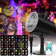 Christmas Snowflake 12 Patterns Projector Laser Light LED Halloween Xmas Party A