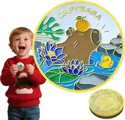 Commemorative Coin, Capybara Coin, Capybara Collectibles with Acrylic Box, Souvenir Keepsake Friends Family Birthday Christmas Display Decor, 1.57inches Gold Silver