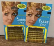 2 Vintage Sta-rite Ginnie Lou Cushion Tip Bobby Pins 30 Count Each New NOS Prop