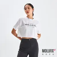 在飛比找momo購物網優惠-【Mollifix 瑪莉菲絲】落肩寬鬆潮流短袖上衣、瑜珈上衣