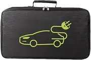[zolyet] Cable Bag, Portable EV Charging Cable Bag Electric Vehicle Charging Cable Storage Bag with Sponge Lining (Rectangular) Black Rectangular