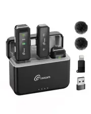 Loocam Wireless Lavalier Microphone Noise Cancellation, For iPhone/Android/Vlog