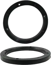 Waziaqoc 2PCS 6.5 Inch Universal Fit Car Speaker Spacer, Auto Car Adaptor Ring Mounting Bracket, Plastic Car Stereo Speakers Spacer(Black)