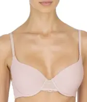 Natori Women's Calm Cotton Convertible Contour Underwire Bra Pink 34D NWT! $68