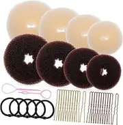 MOTHNUR 1Set Hair Bun Maker Donut Bun Accessories Shaped Pins Hair Ties Styling Needle for Easy Elegant Hairstyles for Women Comfortable Durable Design
