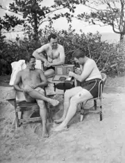 Joe Gallagher, Ducky Medwick, And Louis Riggs 1941 Old Baseball Photo