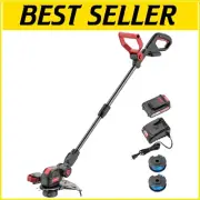 User-Friendly 12-Inch Battery-Operated Edger & Trimmer - Ultimate Lawn Care Tool