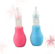 Kisangel 2pcs Soft Silicone Nasal Snot Cleaning Tool for Boy Girl Gentle Design Easy to Operate for Home and Outdoor Use Includes Colors