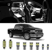 12pcs RAM 1500 Interior LED Lights Kit Super Bright LED Map Dome Light Bulbs for 2009 2010 2011 2012 2013 2014 2015 2016 2017 2018 Dodge Ram 1500 2500 3500 Pickup Truck all models