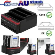 2.5''/3.5" SATA IDE Hard Disk Drive HDD Docking Station Clone USB Card Reader AU