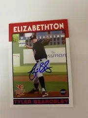 Tyler Beardsley 2016 Signed Elizabethton Twins Team Card