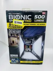 Bell Howell Bionic Spotlight Trio Solar Powered Motion Sensor Lights As Seen