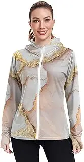 [Caihoyu] Plain Hoodie Long Sleeve Swim Shirts for Women UPF 50+ Protection Workout Sweatshirt Hiking Outdoor Performance, Multicolor12, Large