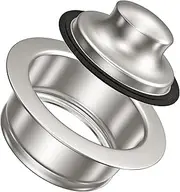 Kitchen Sink Flange Stopper - Universal Garbage Disposal Plug for Insinkerator, Kitchenaid, Waste King, Kohler Garbage Disposals (Brushed Nickel)