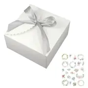 Large White Gift Box, 10 Pack Decorative Gift Boxes with Ribbons for Presents...