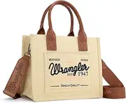 [Montana West] Wrangler Tote Bag for Women Retro Canvas Top Handle Purses and Handbags