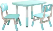 Table Chair Set Toddler Children's Desk and Chairs, Adjustable Height, for 1-5 Years Children Learning Playroom Funiture