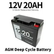 Tpower 12V 20AH AGM Deep Cycle Rechargeable Battery f APC UPS Solar