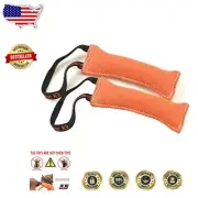 Bundle of 2 Durable French Linen Dog Tug Toys - 10x3 inches for Large Breeds