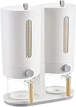 Rice Container - Storage Rice Storage Container, Pantry Kitchen Rice Dispenser | 11lbs Kitchen Rice Storage Clear Cereal Dispenser, Dining Room Pantry Press Dispensing Grain Organizer for Corn
