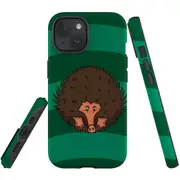 For iPhone 15 Plus Case, Shielding Cover, Echidna Portrait