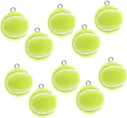 [Operitacx] 10pcs Mini Tennis Ball Pendants Diy Jewelry Charms Keychain Pendants for Tape Tennis Enthusiasts