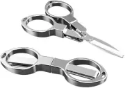 Folding Mini Scissors, Stainless Steel Retractable Small Scissors for Home Offic