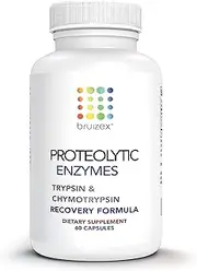 BRUIZEX Proteolytic Enzymes: Trypsin & Chymotrypsin Recovery Supplement for Bruising, Swelling Relief | Care for Skin Scars & Keloids, Healing & Recovery After Surgery, Sports Injury | 60 Capsules