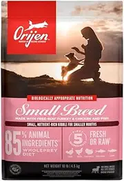ORIJEN 4.5kg Small Breed Dog Fresh Turkey, Fresh Chicken, Raw Quail & Fresh Cage-Free Eggs