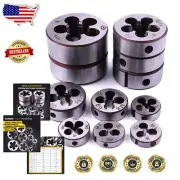 Compact 11-Piece Metric Alloy Steel Die Set M3-M20 - Ideal for Various Materials