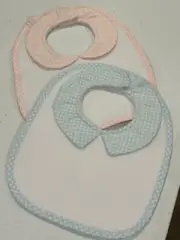 NEW MUD PIE Baby Infant Bib Pink and Blue Lot of 2 NWT