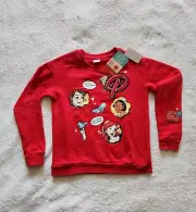 NWT Disney 100 Princess Retro Reimagined Patch Fleece Pullover Sweatshirt, L/ 10