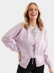 Womens Tie Front Knit