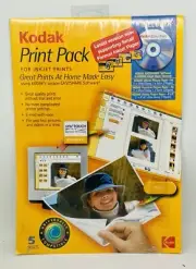 Kodak Print Pack - For Inkjet Printers - Kodak Easyshare CD & 5 Sheets NOS