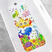 Wimaha Baby Bath Mat for Tub, 40 X 16 Inch Bathtub Mat Non Slip BPA Free for Kids, Strong Grip Shower Mat Non Slip Bath Tub Mat for Bathroom, Machine Washable