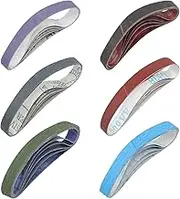 30 Pcs 1/2" x 12" Replacement Sharpening Belt Kit for Official Work Sharp Knife & Tool Sharpener (WSKTS & WSKTS-KT/Mk.1 & Mk.2) - 120/240/400/600/1000/2500 Grits, SD-1/2