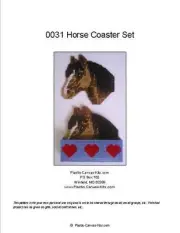 Bay Horse Coaster Set-Plastic Canvas Pattern or Kit