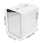 HG Mini Skincare Fridge W/LED Mirror 3 Levels Dimmable 6L Cooler Warmer Portable