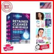 Retainer Cleaner Tablets - 120 Denture Cleaning Tablets & Aligner Cleaner - R...