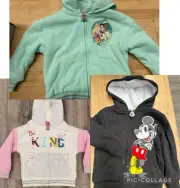 Disney Mickey Mouse Or Princess 'Be Kind' Sherpa Zip Up Hoodie Jumper #1525350