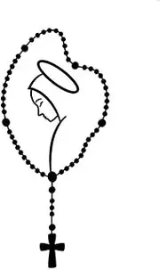 Easter Sticker for Women and Men, Self-Adhesive Mary Rosary Car Body Bumper Window Decorative Decals Sticker for Buses Auto Truck - Black Nice and Professional