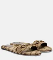 [Gucci] Gucci Horsebit GG canvas slides AU 7 multicoloured