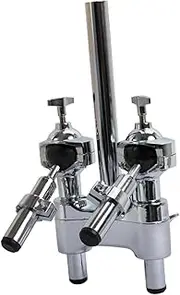 Totority Drum Tom Holder Stand Mount Bracket Double Tom Mount for Jazz Drum Set