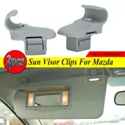 2X Fit Mazda 3 BK 6 GG1 CX-7 CX-9 RX-8 Gray Sun Visor Clip Hook LC6269261B77