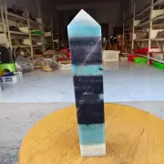 650g Trolleite Crystal Tower Point Obelisk Natural Rare Blue Quartz Healing Z774