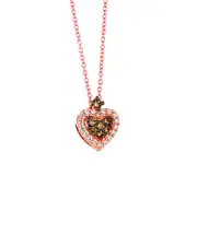 Le Vian Chocolate Hearts 14K Rose Gold 0.28 ct. tw. Diamond Pendant