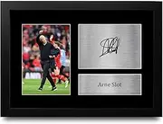 HWC Trading Arne Slot Liverpool Gifts Printed Signed Autograph Picture for Football Fans and Supporters - A4 Framed